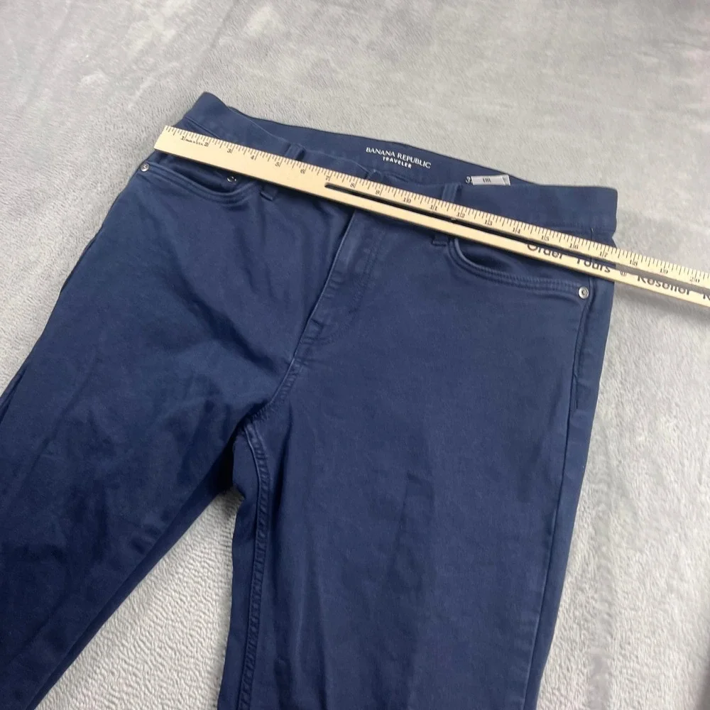 Banana Republic Traveler Slim Fit Pants Mens 34x32‎ Navy Blue 5-Pocket Chino